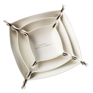 <b>Desk</b> Organizer Foldable Leather Tray Custom Embossing Printing Logo Leather Catchall Tray - Product Image 4