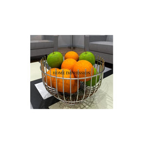 Gold Color <b>Metal</b> Fruits Storage <b>Baskets</b> Multiple Sizes Are Available Indoor Tableware & Utensil <b>Baskets</b> Newly Market Design - Product Image 4