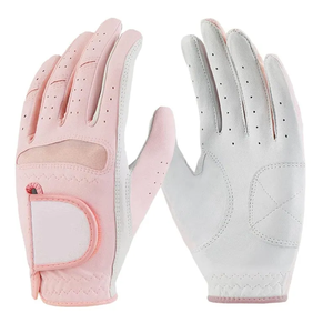 Gants de golf en peau de mouton à imprimé floral, en microfibre de polyester, fermeture réglable, vêtements de sport pour femmes, hommes et enfants, avec logo - Product Image 5