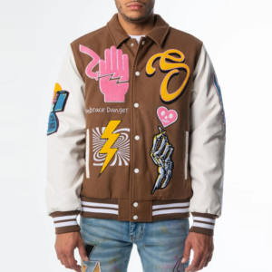 2024 venta al por mayor de la mejor calidad chaqueta Varsity estilo fresco de gran tamaño transpirable logotipo personalizado OEM servicio Varsity chaquetas - Product Image 5