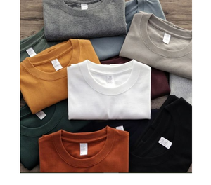 T-shirt tricoté surdimensionné à épaules tombantes de haute qualité pour homme, en coton respirant, grande taille, écologique, infroissable et à séchage rapide - Product Image 6