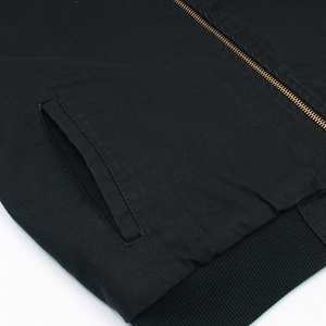 แจ็กเก็ตขนสัตว์สีดำผ้าฝ้ายทอลายทแยงสำหรับผู้ชาย, แจ็กเก็ตขนสัตว์แบรนด์เนมสำหรับฤดูหนาวและฤดูใบไม้ร่วง - Product Image 5