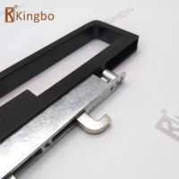 Crochets de verrouillage en forme de D, serrure de porte mince avec bouton de pression pour aluminium robuste, serrure de porte coulissante simple côté