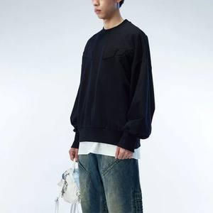 Por encargo 3D térmica cuello redondo Sudadera con capucha en relieve de goma bordada 100% algodón polar respetuoso con el medio ambiente Servicio OEM - Product Image 5