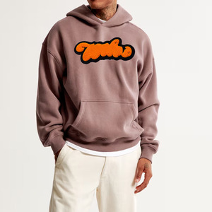 เสื้อฮู้ดสวมหัวผ้าฟลีซ400สำหรับผู้ชายผ้ากำมะหยี่มีฮู้ดปักโลโก้ - Product Image 3