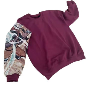 Sweat-shirt à col rond surdimensionné vintage pour femme Polaire en coton et polyester personnalisée pour l'hiver - Product Image 3