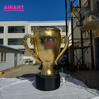 Modèle de trophées gonflables dorés de 3 m, ballon gonflable de récompense pour activité de compétition pour l'affichage