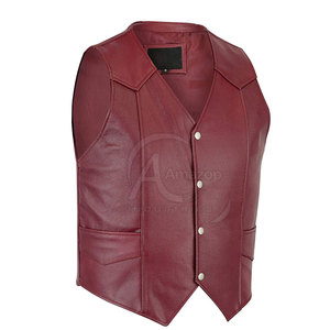 Latest Style Men <b>Leather</b> Vest Fashion Clothing Men <b>Leather</b> Vest Sleeveless Men <b>Leather</b> Vest Wholesale Rate - Product Image 2