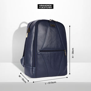 Sac à dos de luxe en cuir pour hommes femmes confortable léger doublure en polyester fermeture à glissière espace 14 pouces ordinateur portable élégant tout - Product Image 5