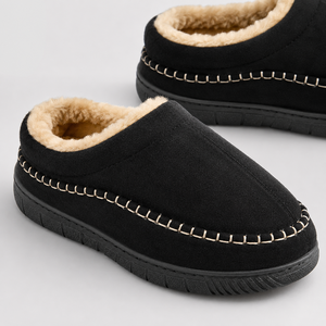 Pantofole da <span class=keywords><strong>uomo</strong></span> slip-on <span class=keywords><strong>con</strong></span> <span class=keywords><strong>memory</strong></span> <span class=keywords><strong>foam</strong></span> spesso, comode per interni ed esterni, ciabatte morbide e larghe tipo mocassino - Product Image 1