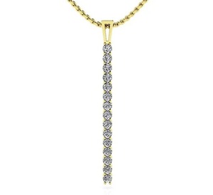 Colgante de barra de gota de diamantes cultivados en laboratorio de corte redondo de Color D VVS claridad hermoso colgante de plata esterlina regalo de boda para hombres y mujeres - Product Image 4