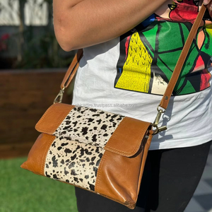 กระเป๋าสะพายพาดลำตัวหนังแท้พิมพ์ลายสัตว์ขนสไตล์ตะวันตกสำหรับผู้หญิงกระเป๋าสะพายข้างสุดหรูสินค้ามาใหม่ - Product Image 2