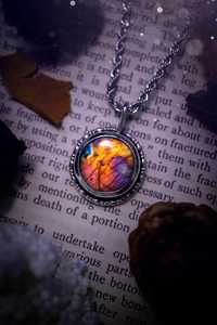Collier pendentif délicat en argent avec Labradorite Spectrolite violet orange en argent Bijoux en cristal faits à la main pour elle - Product Image 4