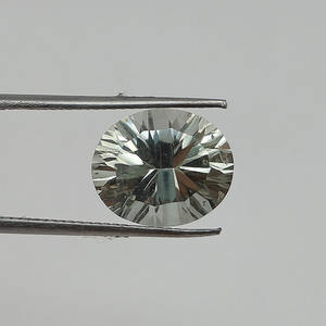 Amatista verde Natural 12x10mm corte cóncavo ovalado 4,5 Cts prasiolita facetada Color brillante joyería de piedras preciosas sueltas calidad limpia - Product Image 1