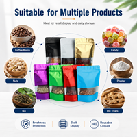 Sachet refermable personnalisé en Mylar avec fermeture éclair pour aliments pour animaux, snacks, bonbons et biscuits, imprimé et recyclable