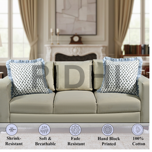 Funda de Cojín de Algodón de Lujo Moderno con Estampado Floral y Volantes de Ridhi Baby Blossoms, Extraíble y Lavable, para Sofá, Silla, Cama, Decoración del Hogar - Product Image 5