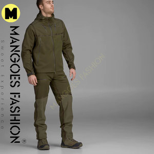 Super Flex 3-layer <b>Material</b> 2-way Waterproof Breathable Windproof Zipper Taped Seams Camouflage Stand Collar Winter Jacket - Product Image 3