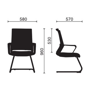 Adjustable Headrest Ergonomic Mesh & Lift <b>Office</b> Chair <b>Foldable</b> Modern Design Pu Leather/Fabric Aluminum Frame - Product Image 2