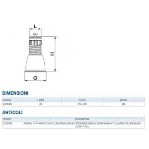 Pieds de sol articulés longs et réglables Genius 1000r Tecnosystemi 11105365 pour pompe à chaleur et climatiseur – Pièces détachées pour installation facile à domicile - Product Image 4