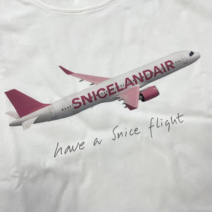 T-shirt blanc à manches courtes pour homme SNICELANDAIR avec imprimé avion, col rond, coupe classique, décontracté, 100% coton jersey respirant - Product Image 5