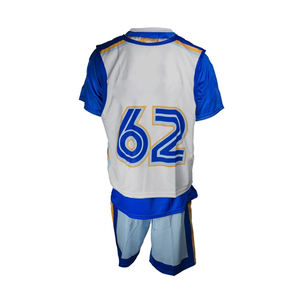 Uniformes d'équipe de crosse imprimés sur mesure, ensemble maillot et short unisexe en polyester 100% respirant et durable à bas prix de quantité minimale de commande - Product Image 3