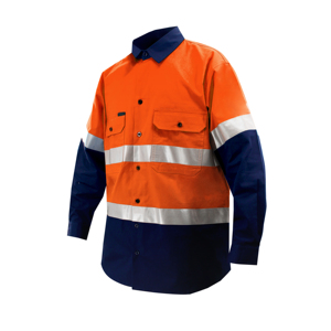 Camiseta Polo de Manga Corta para Hombre, de Alta Visibilidad, con Botones LED, Bolsillos Reflectantes, Ropa de Trabajo de Seguridad, Venta al Por Mayor - Product Image 3