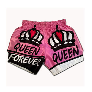 Pantalones Cortos de Muay Thai, MMA y Kickboxing Hechos a Medida, de Algodón/Poliéster, Estilo Urbano, Cintura Elástica, Transpirables y de Secado Rápido - Product Image 5