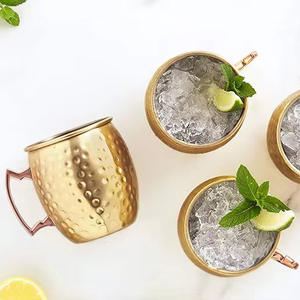 New Design Moscow Mule Copper <b>Mugs</b> <b>Set</b> <b>of</b> 4 Made by ''Ifkaa Exports PVT. LTD'' with High Quality Pure Copper <b>Mug</b> - Product Image 6