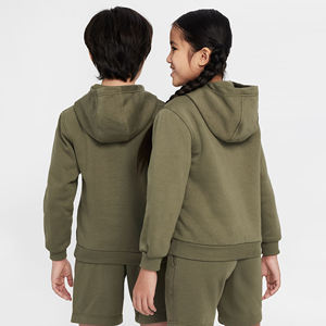 Sudadera con capucha lisa de algodón informal para niños y niñas, jersey en blanco de lana, Sudadera con cuello con capucha anticontracción, ropa para niños - Product Image 2
