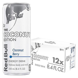 Bebida Energética Red Bull Coconut Edition Auténtica, Edición Coco y Bayas, 12 Latas de 250 ml, Sabor Tropical Refrescante, Suministro al por Mayor - Product Image 4