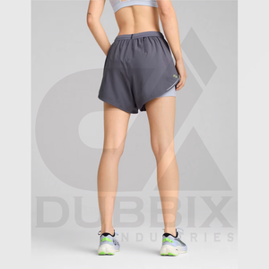 Pantalones cortos de gimnasio para mujer, pantalones cortos de entrenamiento para mujer, 100% poliéster, logotipo personalizable, pegatina, diseño de patrón de Color, pantalones cortos para mujer - Product Image 3