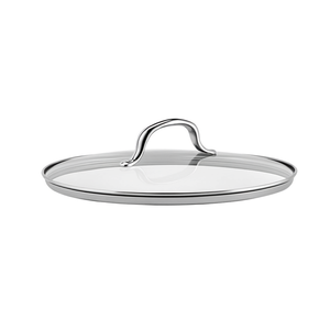 Professional Series 7000 Aluminium 32cm <b>Pot</b> <b>Lid</b> with Natural Silver Handle Glass <b>Lid</b> Cover for Cookware Natural Silver 7058 - Product Image 2
