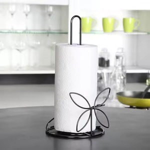 Porte-serviettes en fer doré en métal au design élégant pour la décoration de table de cuisine à la maison support de papier de soie debout - Product Image 3