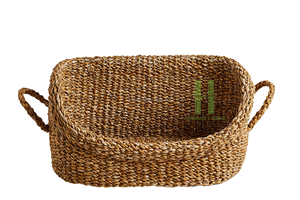 Cama para mascotas de lavado blanco de algas marinas naturales con cojín Cama para mascotas de algas marinas para gatos y perros Hecho a mano y OEM en Vietnam - Product Image 3