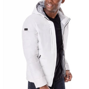 Wholesale Custom Design Men's Puffer Jacket Windproof Stand Collar <b>Long</b> <b>Coat</b> with Canvas Thick Casual Down J - Product Image 4