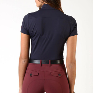 Camisa de equitación de ajuste Premium para mujer, ropa deportiva personalizable, ropa ecuestre, venta al por mayor, camisetas de espectáculo de equitación, Top de capa base - Product Image 2