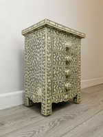 Table console antique pour salon, table en incrustation d'os avec incrustation de nacre, travail de grossiste indien