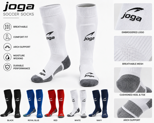 Chaussettes de football respirantes à compression en nylon/coton, anti-ampoules, anti-humidité, hauteur genou XL pour le football - Product Image 1