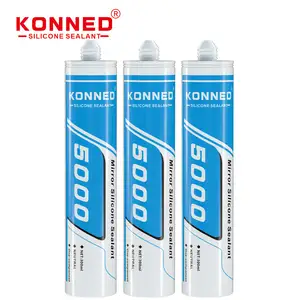 KONNED Mastic silicone à durcissement neutre et transparent haute performance Colle pour verre KND-5000 adhésif