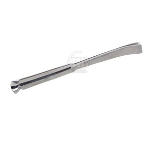Osteotome dentaire en acier inoxydable avec pointe plate courbée et manche de marteau rond, instrument chirurgical manuel - Product Image 6