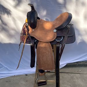 Conjunto de Silla de Montar Western de Cuero con Diseño Artístico de Barril de Madera Premium |   Juego de Herrajes de Acero Inoxidable Hechos a Mano para Montar a Caballo - Product Image 5