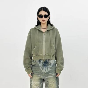 เสื้อฮู้ดดี้สีพื้นเรียบแบบสั่งทำพิเศษ ไซส์ใหญ่ ระบายอากาศได้ดี รุ่น 420 เสื้อผ้าลำลองฤดูหนาว ทรงโอเวอร์ไซส์ เสื้อฮู้ดดี้แบบสวมหัวสำหรับผู้หญิง - Product Image 3