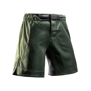 Shorts de boxe MMA personnalisables en gros, prix d'usine, motif uni, taille haute, respirant, polyester/coton, fabriqué au Pakistan - Product Image 1