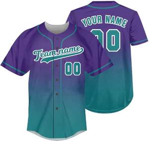 Maillots de baseball OEM personnalisés brodés chemise de sport en polyester à boutons complets ensemble uniforme de baseball pour jeunes respirant - Product Image 3