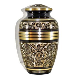 Urnes de crémation en nacre de qualité supérieure pour cendres humaines Urne en laiton avec incrustation de MOP Urnes de cendres en laiton fabriquées à la main d'Inde - Product Image 6