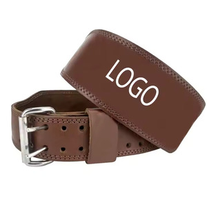 Cinturón de palanca de levantamiento de pesas de piel de vaca con acero para equipo de levantamiento de pesas de soporte trasero con hebilla - Product Image 6