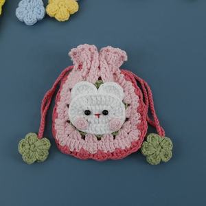 EFANBEANIE Monedero de Ganchillo Hecho a Mano con Diseño de Cabeza de Conejo, Estilo Novedoso, Accesorio de Moda - Product Image 3