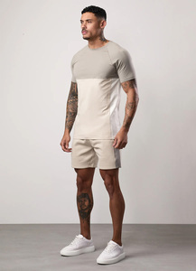 Personnalisé Hommes Beige Polaire Formation Hommes Shorts Taille Élastique Cordon Respirant 2 Poches Casual Gym Running Summer Wear - Product Image 4