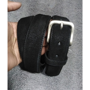 Ceintures en cuir suédé noir pour hommes avec logo personnalisé Ceintures en cuir élégantes décoratives design classique pour hommes vente en gros - Product Image 1