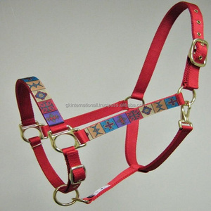 ม้าที่มีคุณภาพสูงขี่ม้านุ่มขนแกะเชือกแขวนคอม้าปรับเพชรปลอกคอหัวไนล่อน PP ผู้ผลิตในประเทศอินเดีย - Product Image 5